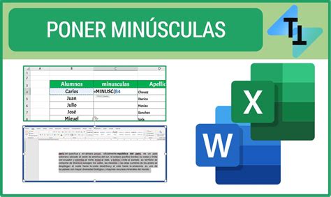 Pasar De May Scula A Min Scula En Word Y Excel El T O Tech