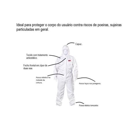 Macacão Branco De Segurança Tipo6 Tamanho XG Bracol