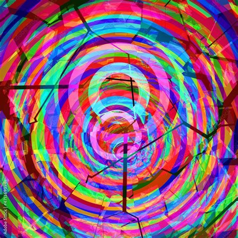 Imagen De Arte Digital Abstracto Compuesto De C Rculos Conc Ntricos