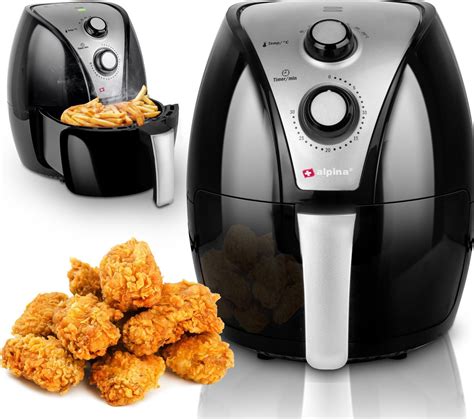 Alpina Airfryer XL Hetelucht Friteuse 3 2L 80 Tot 200C 1500W Bol