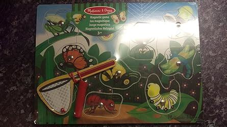 Melissa And Doug Magnetic Wooden Bug Catching Puzzle Game 10 Pcs