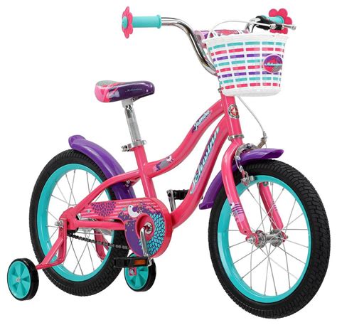 Schwinn Jasmine Girls Bike with Training Wheels, 16-Inch Wheels, Pink ...