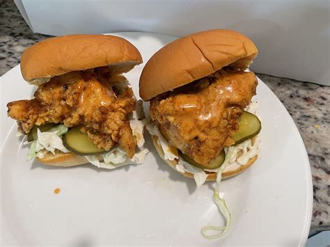 Homemade My Attempt At Recreating Daves Hot Chicken Sliders Scrolller