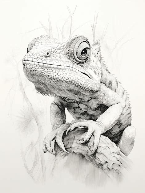 Premium Photo | Pencil sketch artwork newt animal drawing