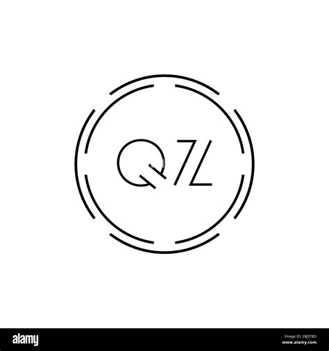 Initial Letter Qz Logo Design Vector Template Digital Abstract Circle