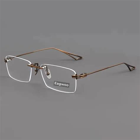 Designed Pure Titanium Eyeglasses Rimless Optical Frame Prescription Spectacle Frameless Glasses