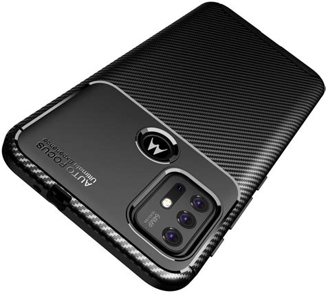 Motorola Moto G10g20g30 Hoesje Siliconen Carbon Tpu Back Cover Zwart