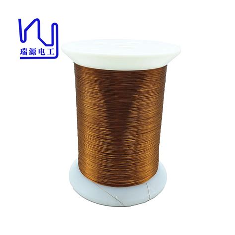 Amide Imide Enameled Copper Wire Aiw220 0 15mm Hot Wind Self Bonding Square