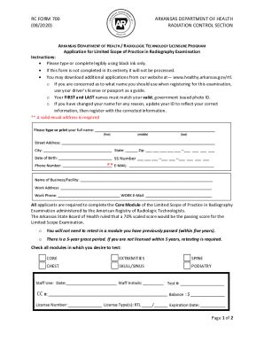 Fillable Online Rc Form Application For Limited Scope Of Practice