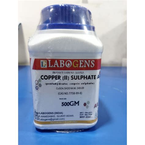 Copper Ii Sulphate Ar Pentahydrate Shopee India