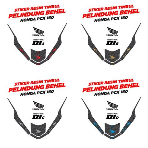 Jual Sticker Tailpad Pelindung Behel Honda Pcx Variasi Ar Resin