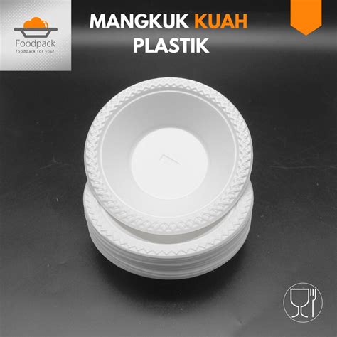 Jual Fp Mangkok Plastik Bsm White Mangkuk Mika Putih Isi Pcs