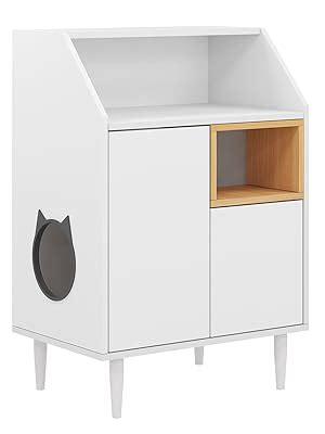 Amazon Soges Cat Litter Box Enclosure Wooden Cat House With