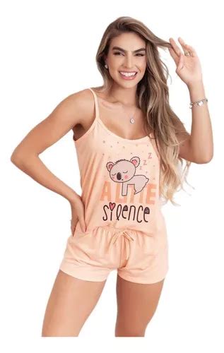 Pijama Babydoll Liso Short Doll Alcinha Regata Ver O Adulto Mercadolivre