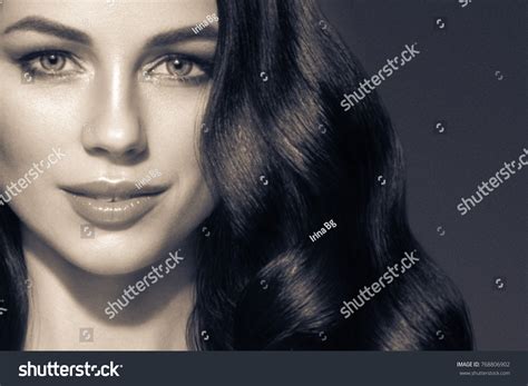 Black Hair Woman Beautiful Brunette Hairstyle Stock Photo Shutterstock