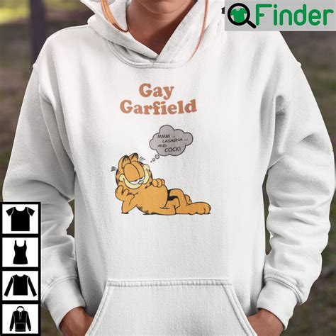 Gay Garfield T-Shirt Mmm Lasagna And Cock Gay Garfield Meme - Q-Finder ...