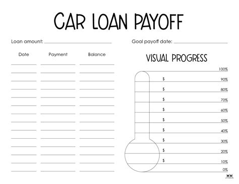 Debt Tracker Printable Coloring Pages