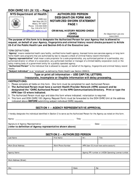 Doh Chrc 2013 2024 Form Fill Out And Sign Printable PDF Template