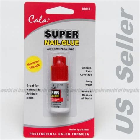 Cala Super Nail Glue Clear Fingernail Art Made In Usa Adhesive Bond Fake Acrylic 616513818416 Ebay