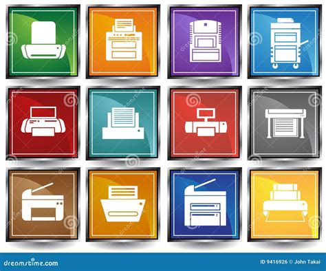 Printer Copy Machine Icons Royalty Free Stock Image Image 9416926