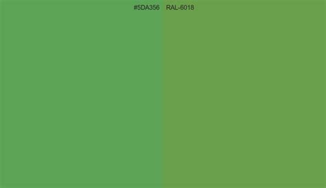 Hex 5da356 To Ral Code Ral 6018 Conversion Chart Ral Classic