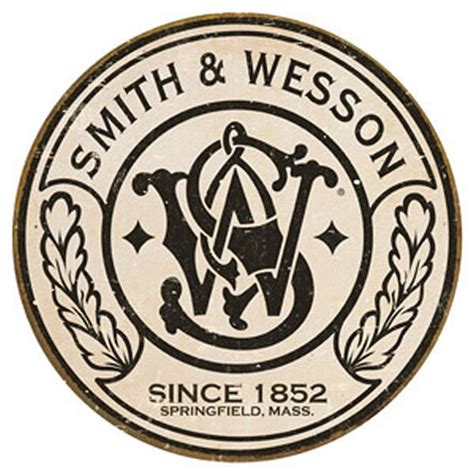 smith wesson circle logo  tin sign smith wesson