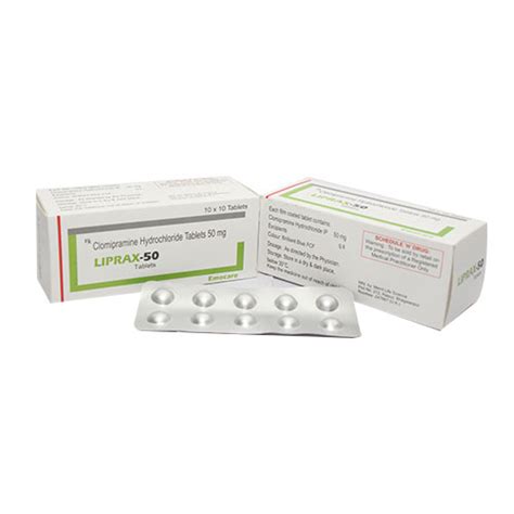 Clomipramine 50 mg SR Tablet Manufacturer and Supplier