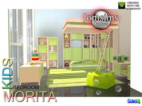 Jomsims Morita Kids Bedroom Kids Bed With Slide Sims 4 Bedroom