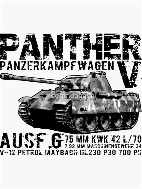 Panther Tank Sticker By Deathdagger Redbubble