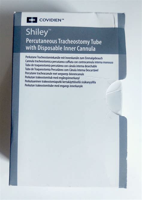 Shiley Percutaneous Trachesotomy Tube With Disposable Tracheostomy