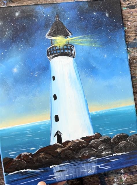 Lighthouse Painting - Acrylic Online Tutorial