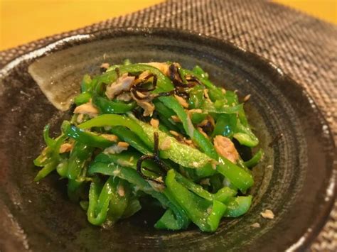 【無限ピーマン】ごま油と塩昆布で簡単！ツナ缶でさらに美味しく｜たなかノート Ethnic Recipes Seaweed Salad Food