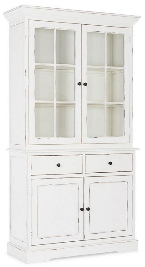 Casa Padrino Landhausstil Schrank Antik Weiß 111 4 x 42 5 x H 203 cm