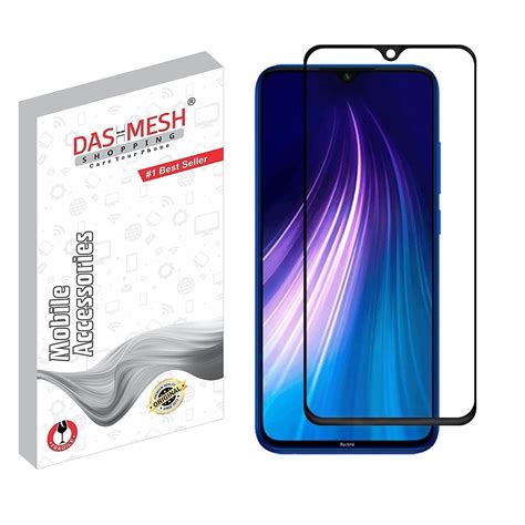 Dashmesh Shopping Tempered Glass Black For Redmi Note 8 Pack Of 1