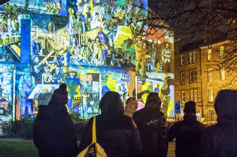 Projection Mural Leith With Tim Chalk Paul Grime