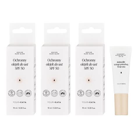 Olej na rty v odstínu Nude Z SPF 50 Sada 3 ks Your KAYA Allegro