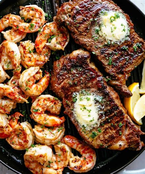 Garlic Butter Grilled Steak And Shrimp Punchfork