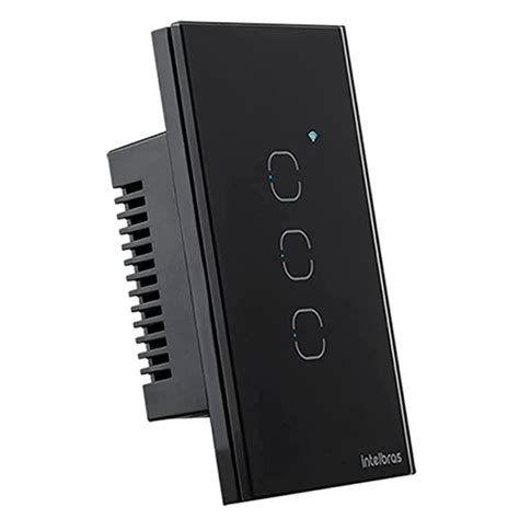 INTERRUPTOR SMART INTELBRAS WIFI TOUCH 3 EWS 1003 PRETO