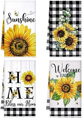 Amazon Yarcooly Summer Decorations Sunflower Kitchen Towels Spring