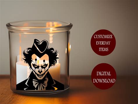 Clown SVG Evil Jester DIY Transfer Sticker Iron On Graphic Etsy