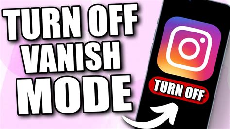 How To Turn OFF Vanish Mode In Instagram 2024 Full Guide YouTube