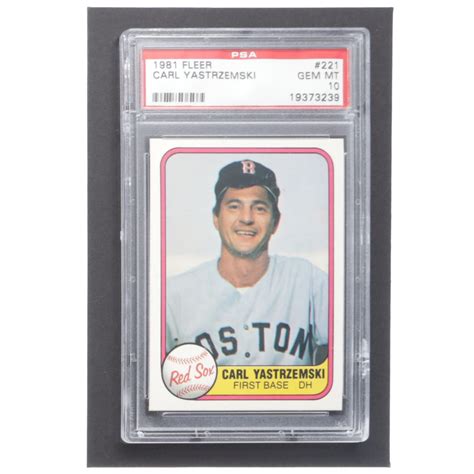 Carl Yastrzemski Fleer Psa Pristine Auction