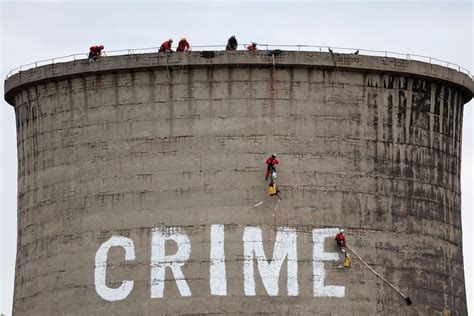 Greenpeace Activists Scale Tower Of Bulgarian Coal Fired Plant