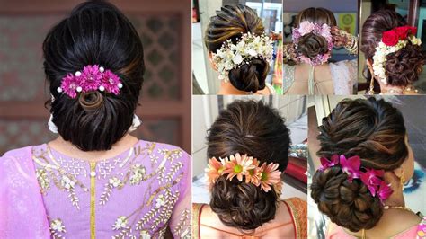 50 Beautiful Party Bun Hairstyle For Saree Bright Cures