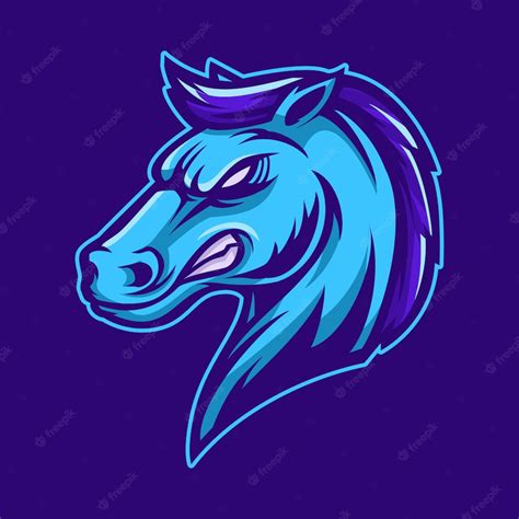 Premium Vector Horse Head Mascot Cartoon Illustration