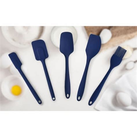 Mrs Andersons Baking Silicone Slim Spatula Navy Set Of 3 3 Pack