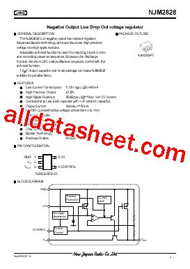 NJM2828 Datasheet PDF New Japan Radio