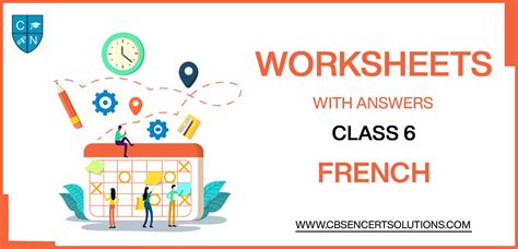 French Worksheet For Class 6