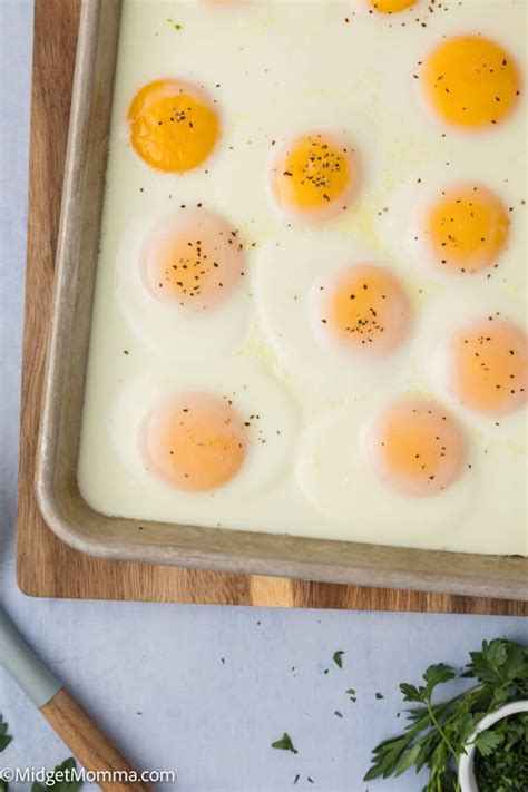 Sheet Pan Fried Eggs Recipe Sunny Side Up Baked Eggs • Midgetmomma