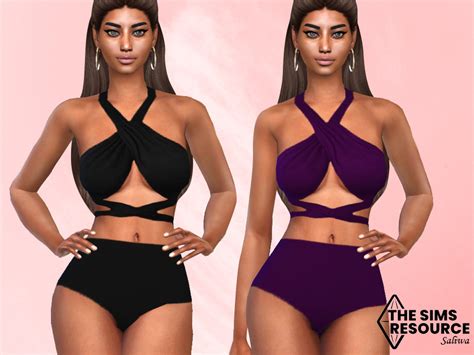 The Sims Resource Crossed Bikini Set